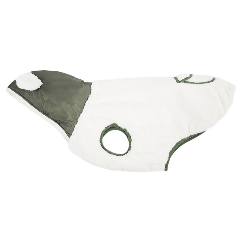 Rosewood Reversible Teddy Bear Dog Coat - Green-2